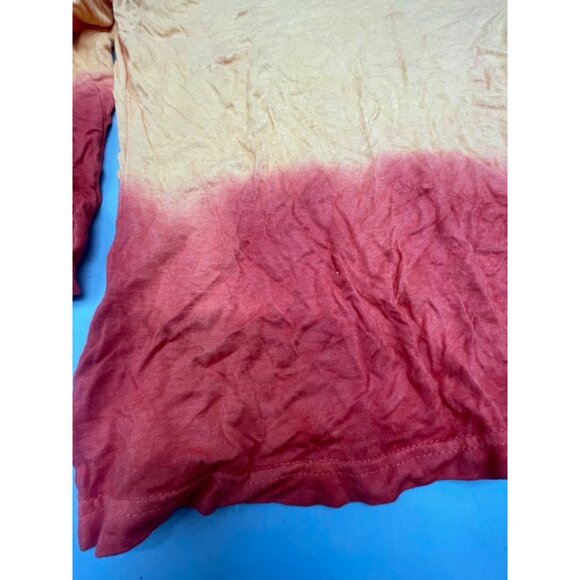 chelsea z mid sleeve tee shirt tie die orange red viscose made India medium READ - Picture 2 of 7